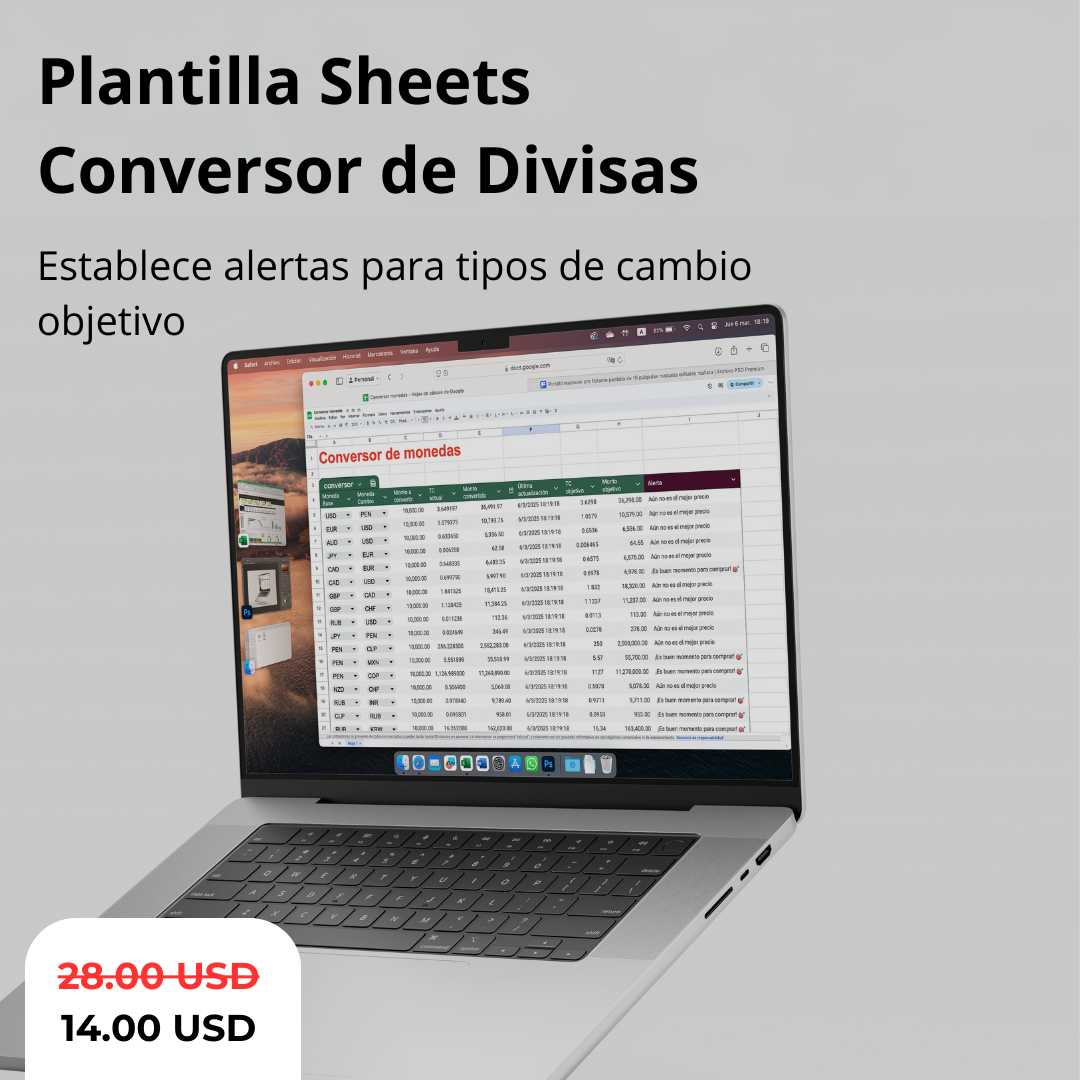 Google Sheets Conversor de Divisas