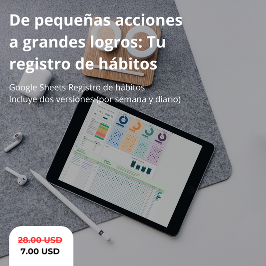 Google Sheets Registro de hábitos