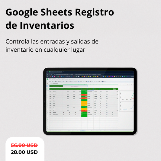 Google Sheets Control de Inventarios