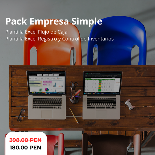 Pack Empresa Simple: 1. Flujo de Caja y 2. Registro de Inventarios